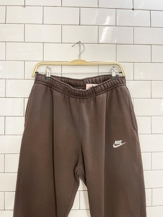 nike small check logo fleece sweatpant - good market thrift store