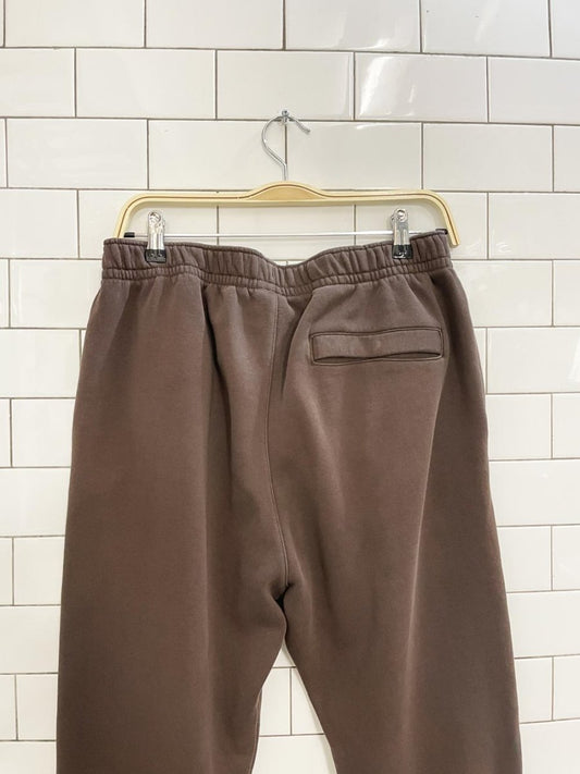 nike small check logo fleece sweatpant - good market thrift store