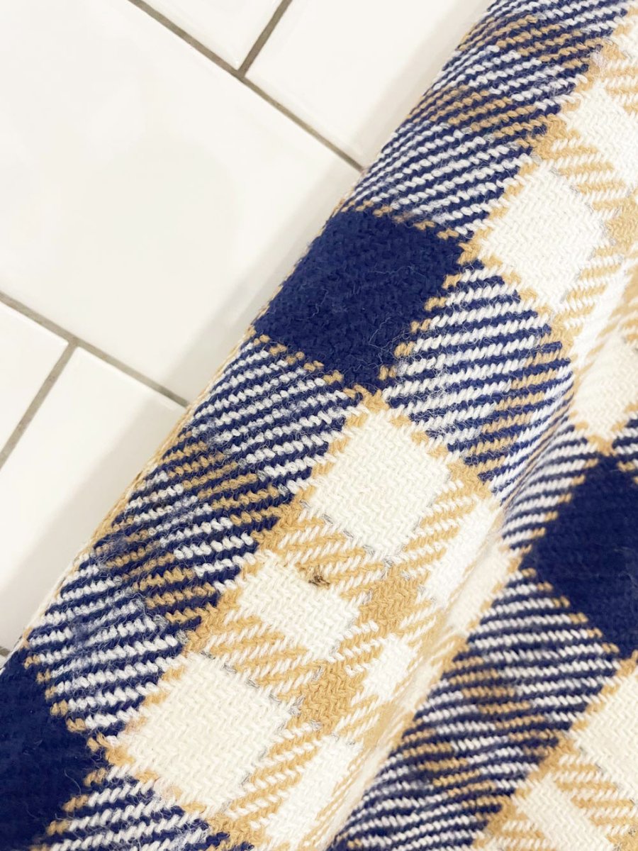 vintage 60s pant - man wool plaid sleeveless jacket and pant set - good market thrift store