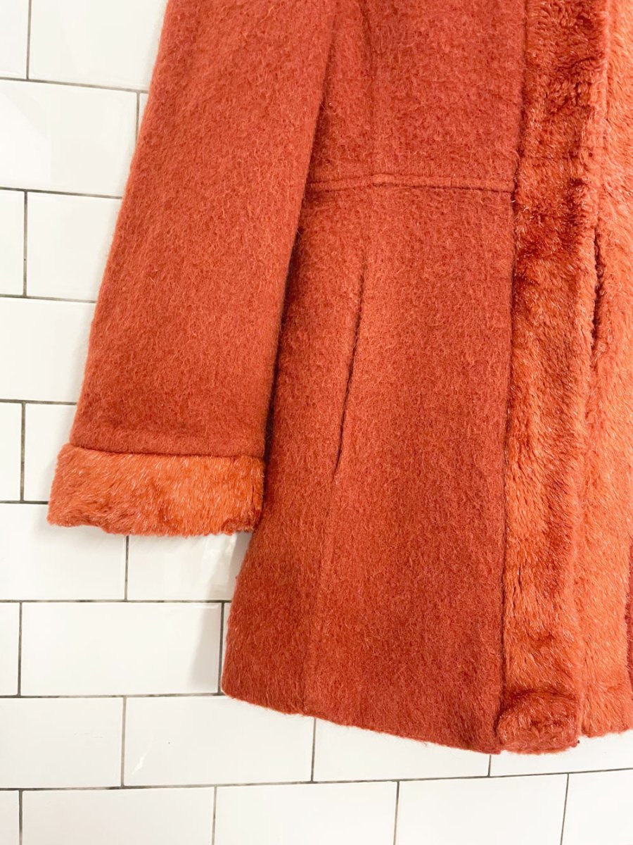 y2k unit collection mohair - wool blend hooded jacket - good market thrift store