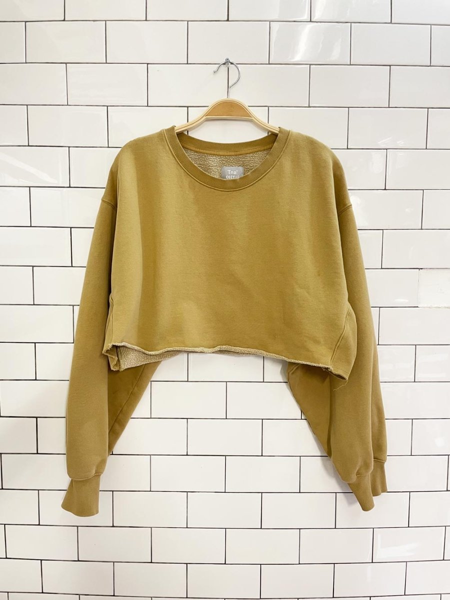 tna cozy af boxy crop sweatshirt - good market thrift store