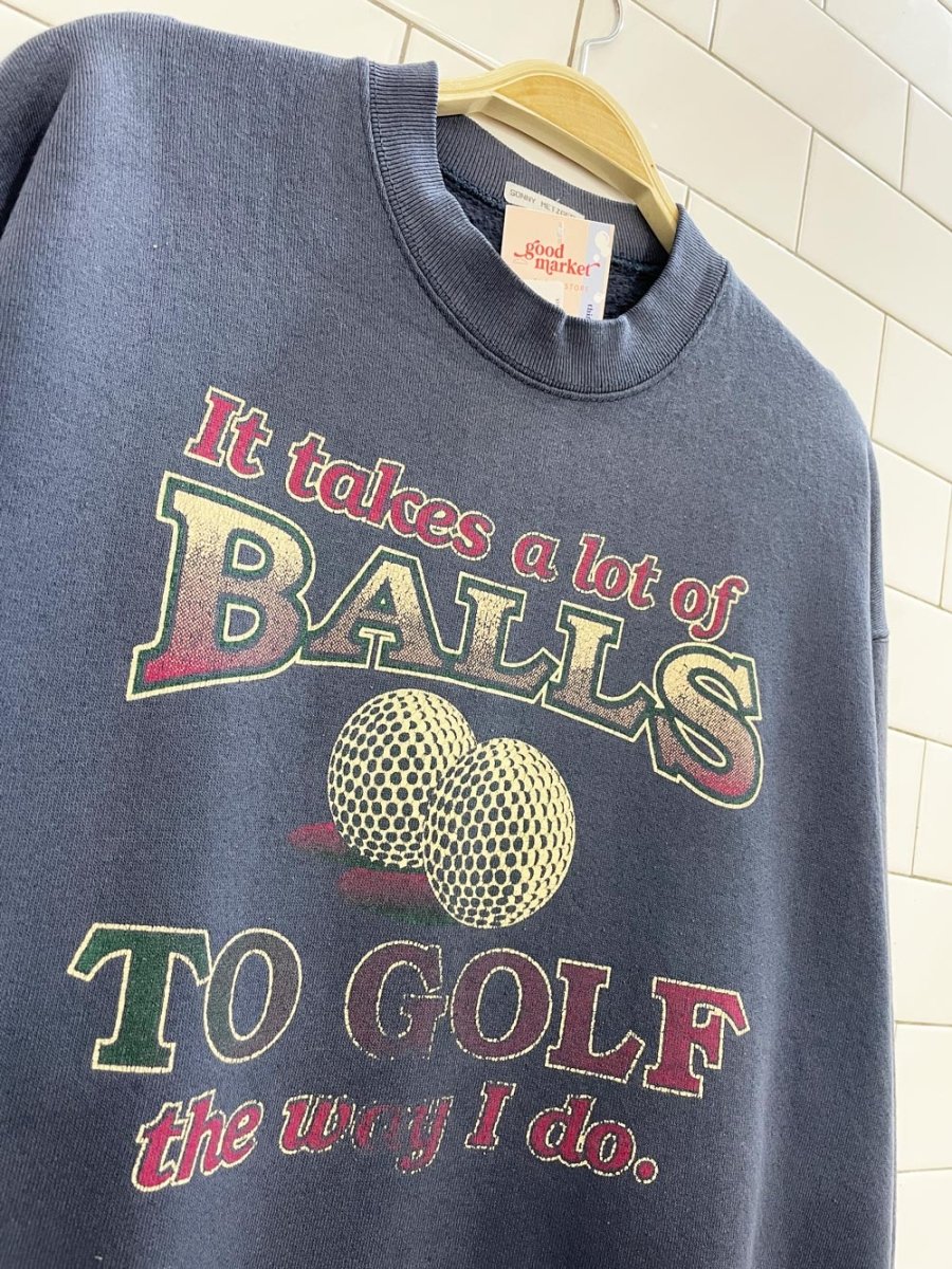 vintage 90s golf pun graphic crew - good market thrift store