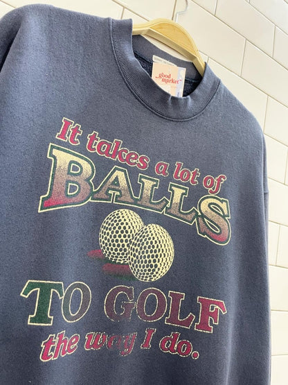 vintage 90s golf pun graphic crew - good market thrift store