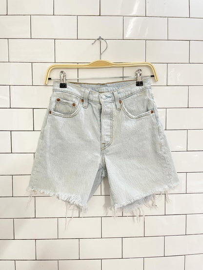 levi's 501 long denim cut off shorts - good market thrift store
