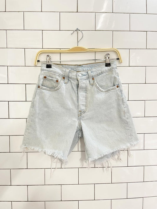 levi's 501 long denim cut off shorts - good market thrift store