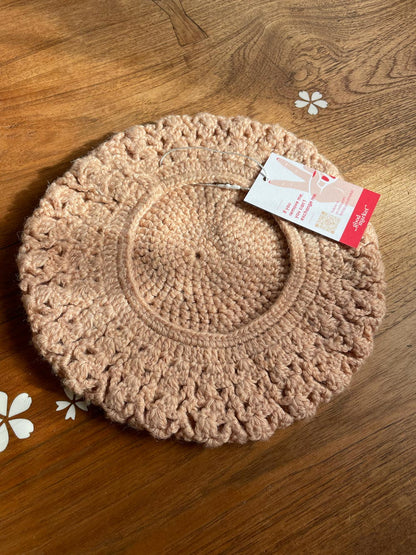 vintage hand-knit french beret