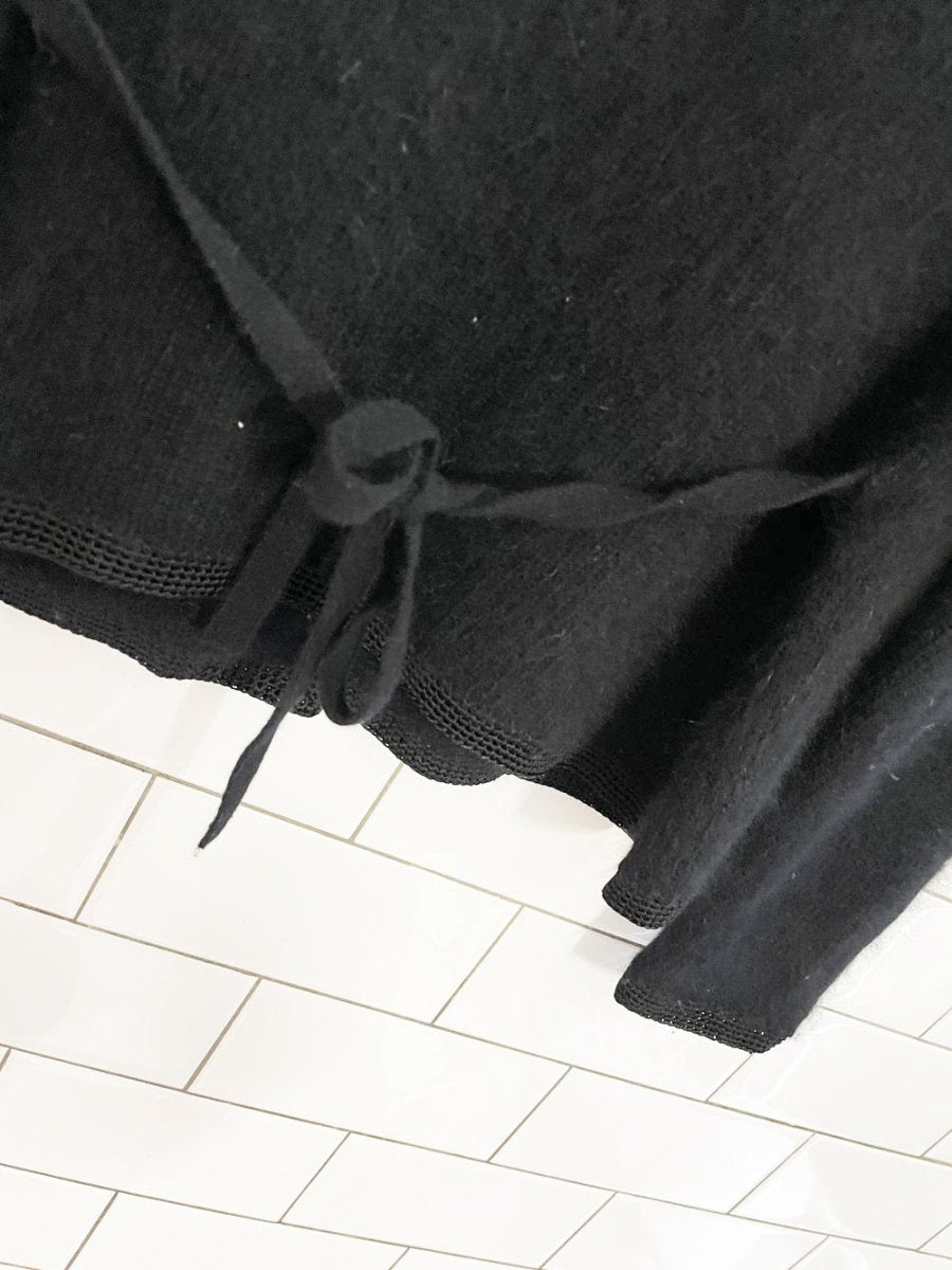 vintage 00s jeselle wool - angora crochet trim knit cardigan - good market thrift store