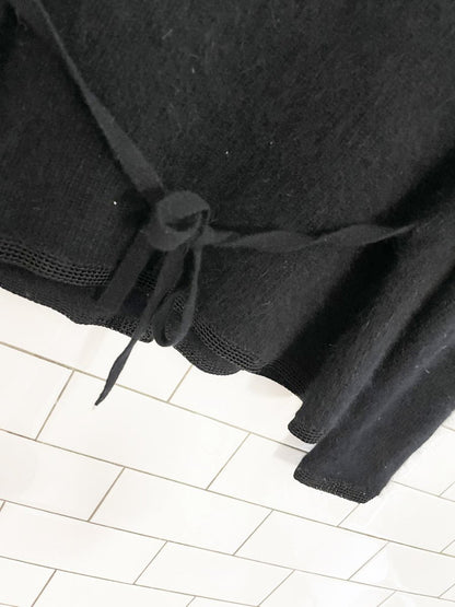 vintage 00s jeselle wool - angora crochet trim knit cardigan - good market thrift store