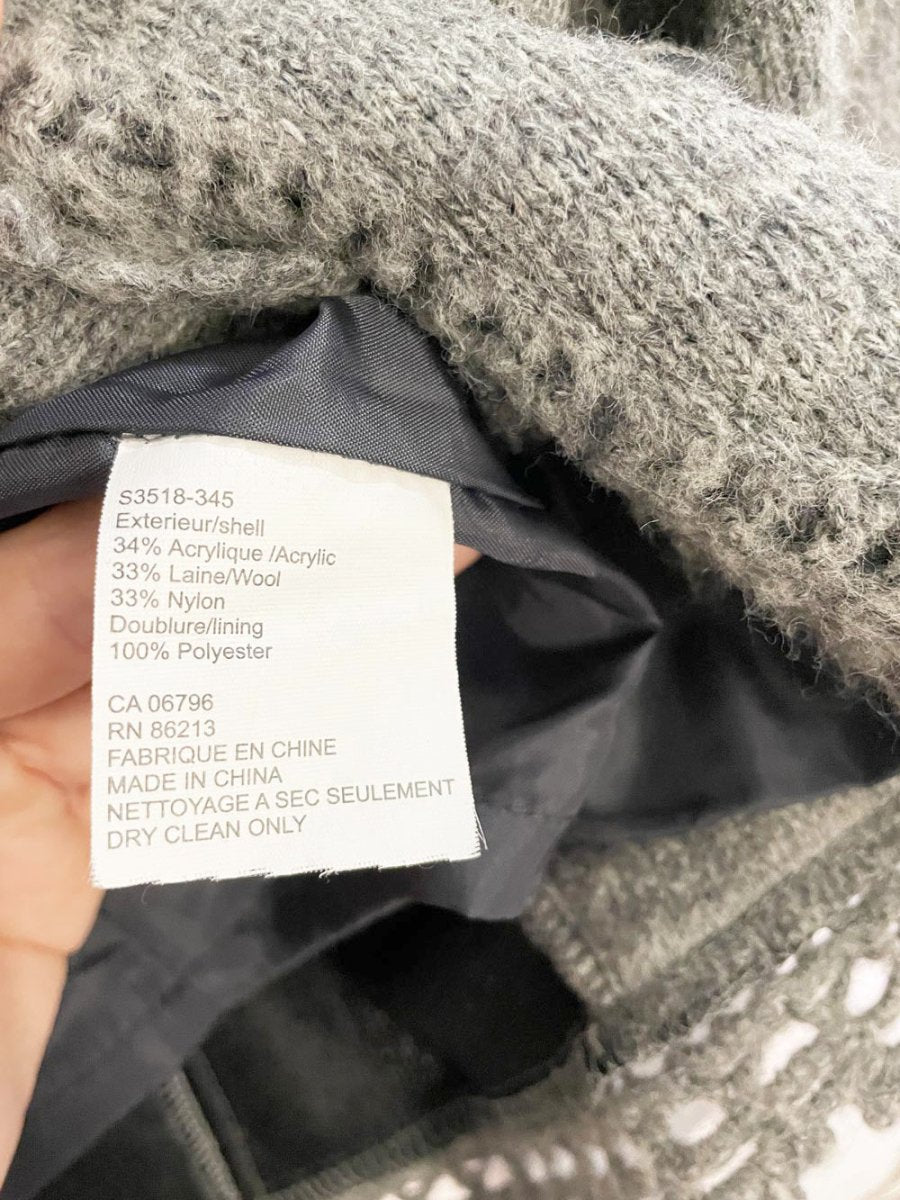 vintage 00s tristan & iseut wool - blend bell sleeve knit blazer jacket - good market thrift store