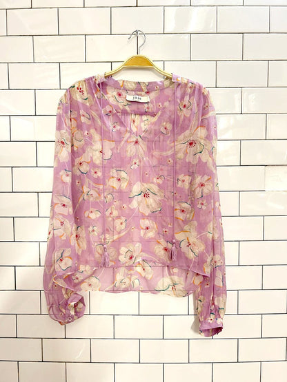 nwt joie 2024 feyanna floral silk chiffon blouse - good market thrift store