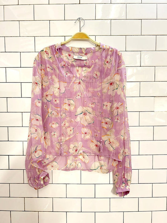 nwt joie 2024 feyanna floral silk chiffon blouse - good market thrift store