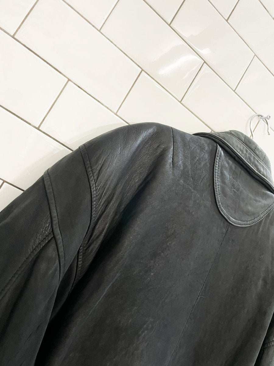 vintage 90s xterior nubuck leather bomber jacket - good market thrift store