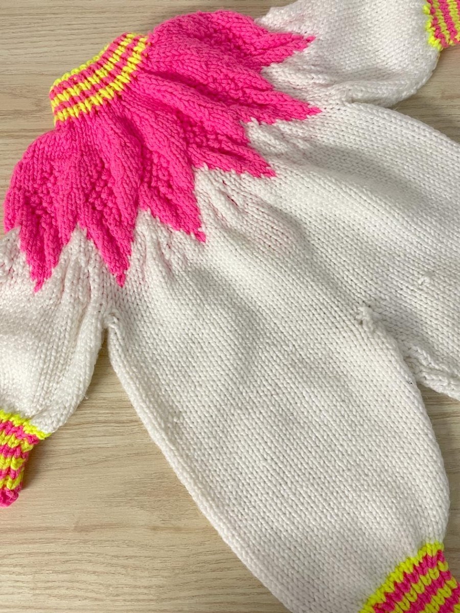 vintage hand - knit baby onesie - good market thrift store