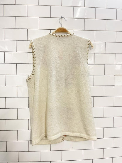 vintage embroidered knit vest - good market thrift store