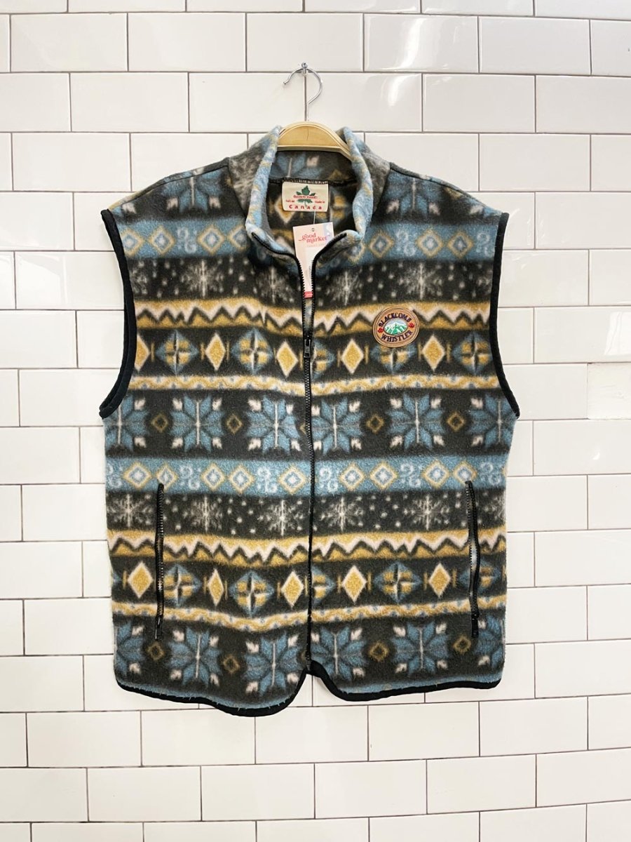 vintage 90s whistler fleece vest - good market thrift store