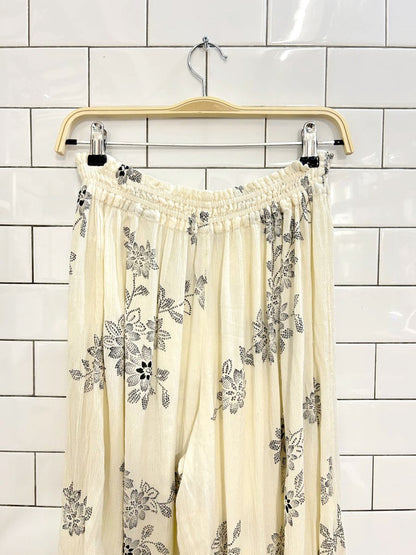 out from under boho floral wide leg pants - good market thrift store