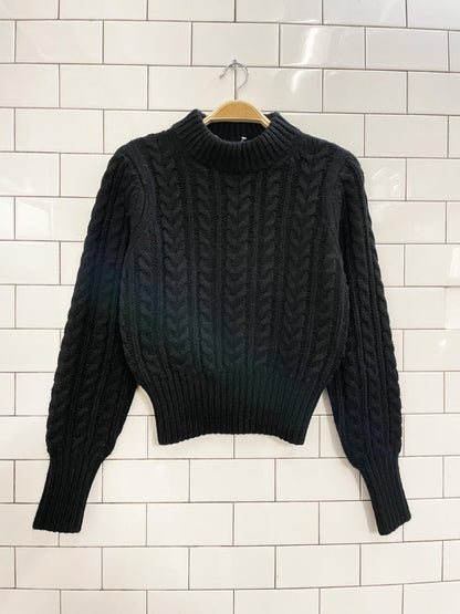 wilfred merino wool blend cable knit sweater - good market thrift store