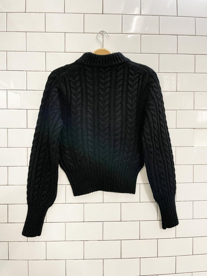 wilfred merino wool blend cable knit sweater - good market thrift store