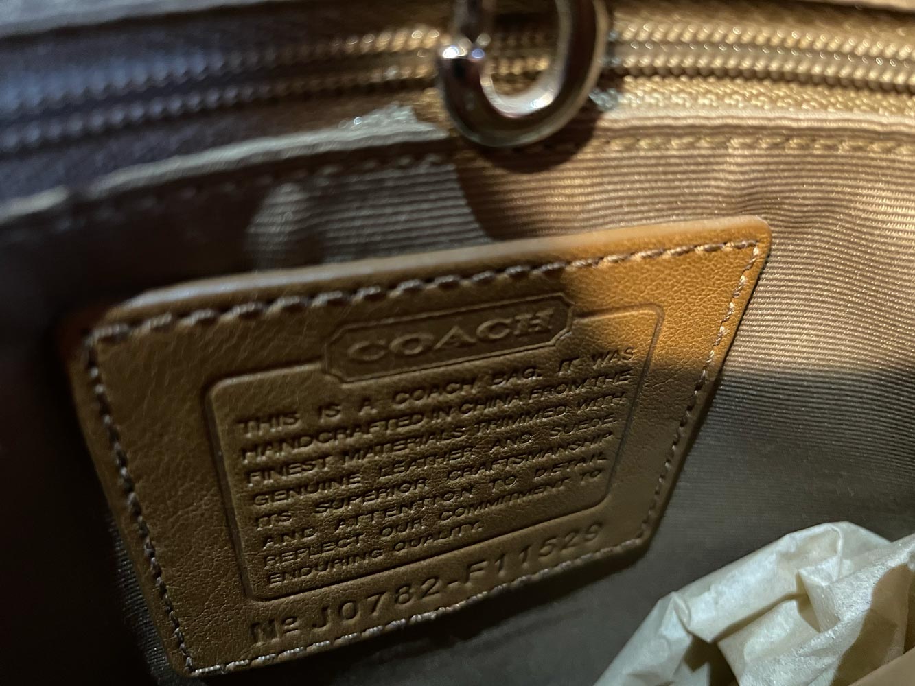 vintage 00s coach hamptons signature patchwork tote