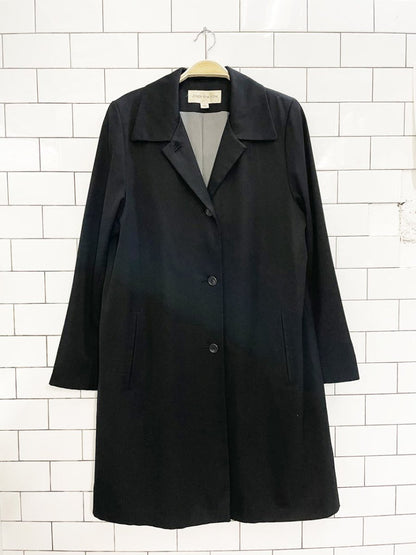 vintage 00s jones new york 100% wool minimal box pleat jacket - good market thrift store
