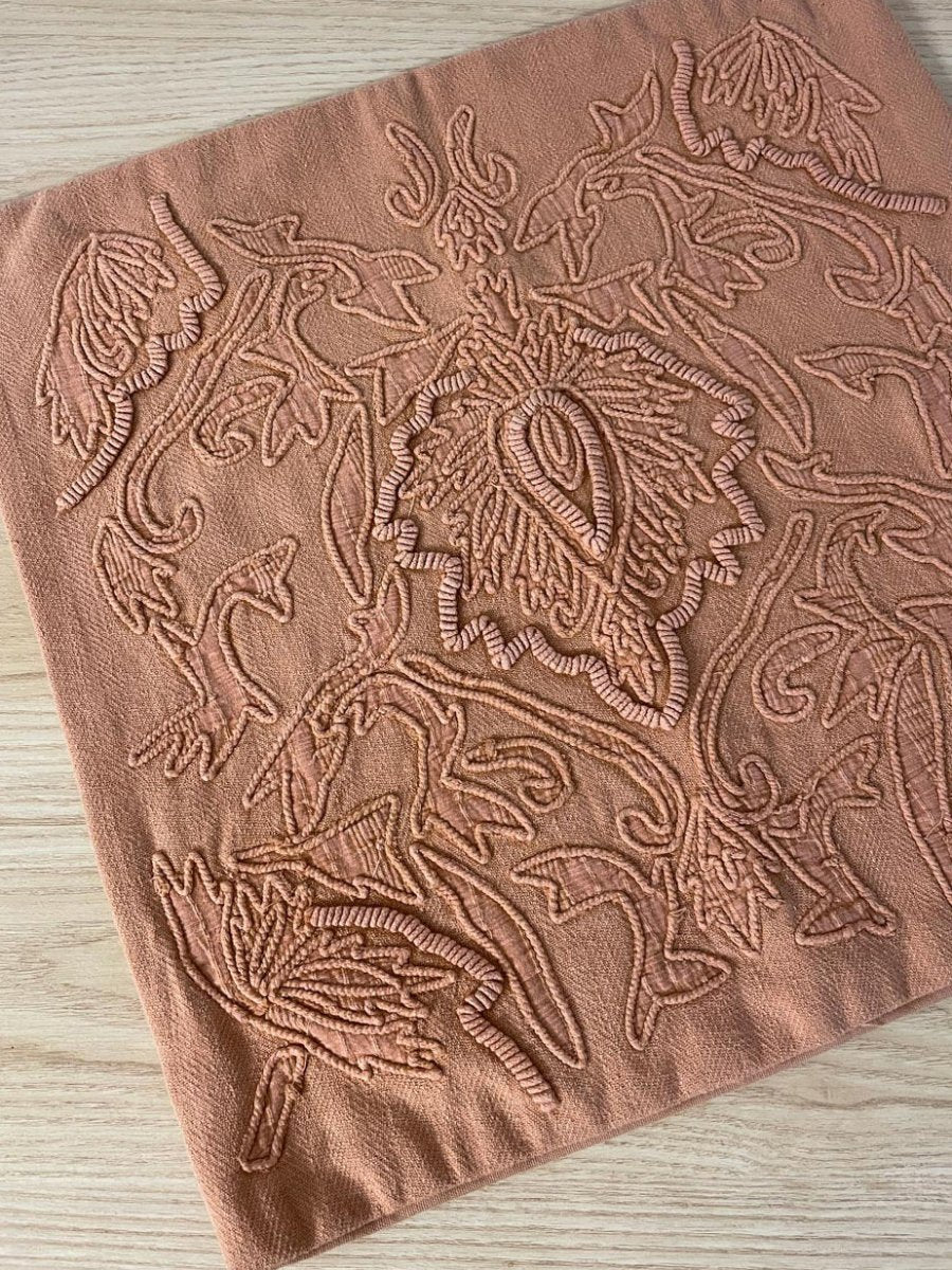 bee & willow embroidered pillow case - good market thrift store