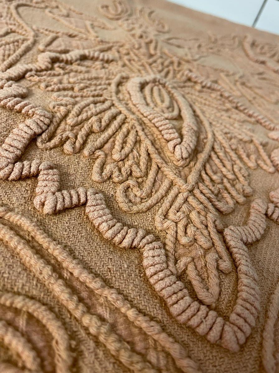 bee & willow embroidered pillow case - good market thrift store