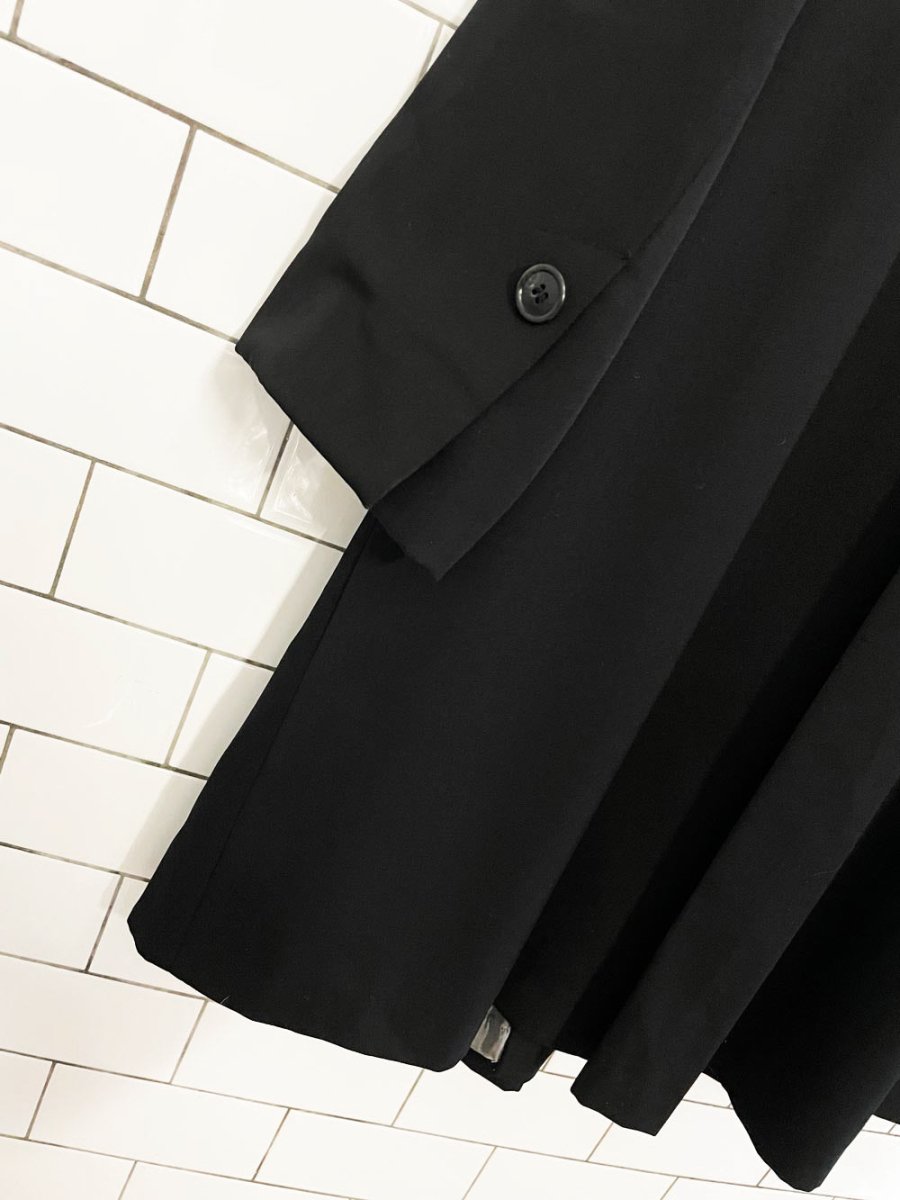 vintage 00s jones new york 100% wool minimal box pleat jacket - good market thrift store