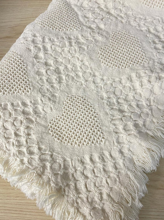 vintage 00s country heart woven throw - good market thrift store