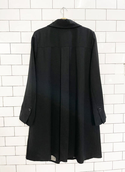 vintage 00s jones new york 100% wool minimal box pleat jacket - good market thrift store