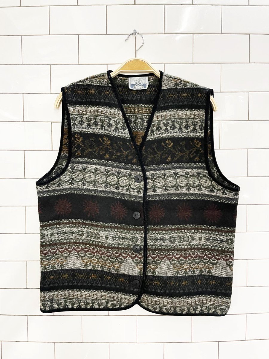 vintage 00s evidence wool - blend knit vest - good market thrift store