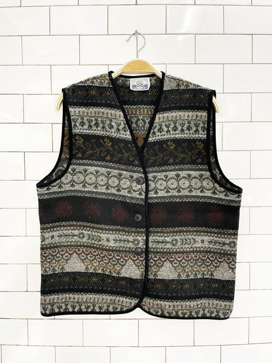 vintage 00s evidence wool - blend knit vest - good market thrift store