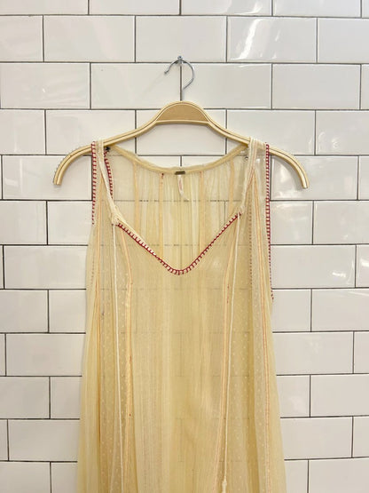 free people full of love boho mesh lace maxi dress - good market thrift store