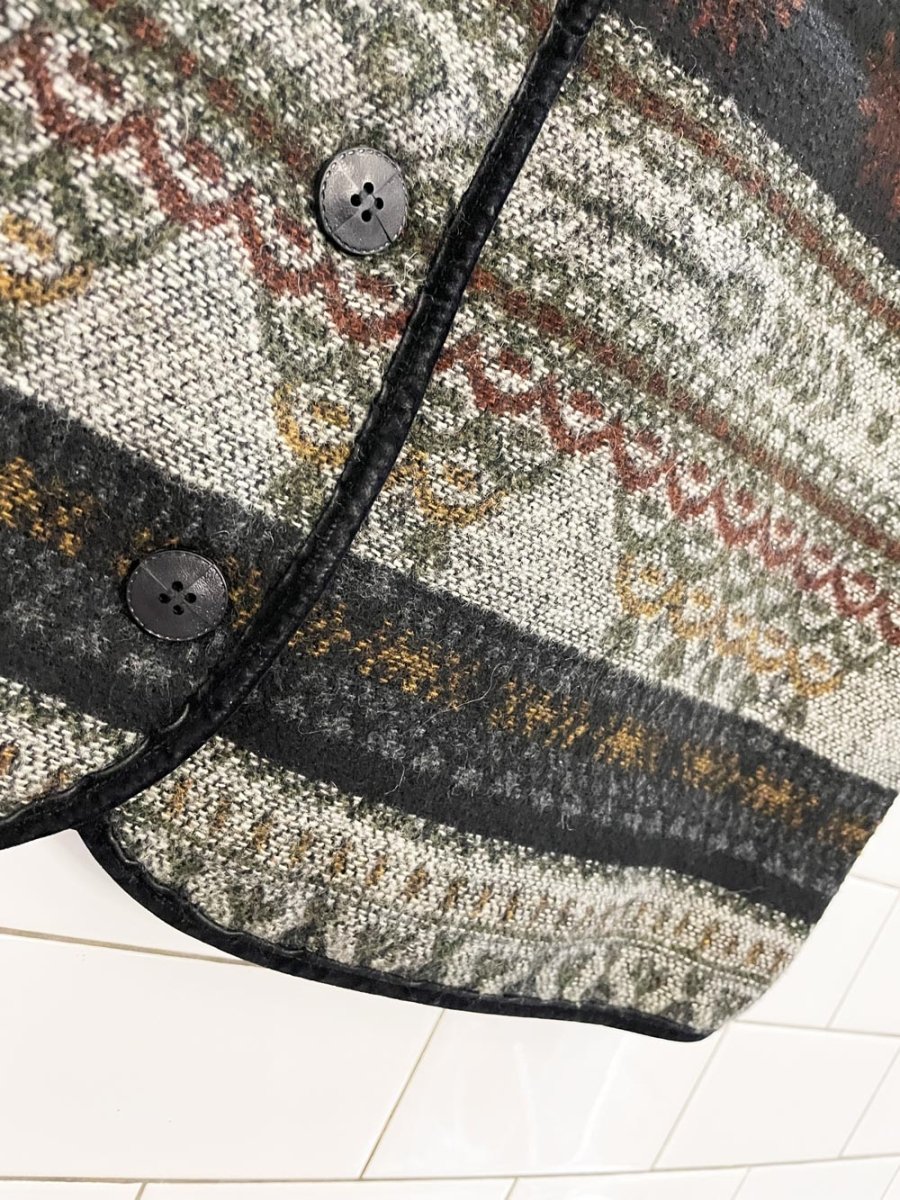 vintage 00s evidence wool - blend knit vest - good market thrift store