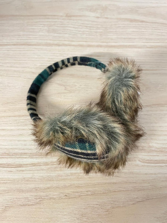nwt faux fur plaid ear muffs - good market thrift store
