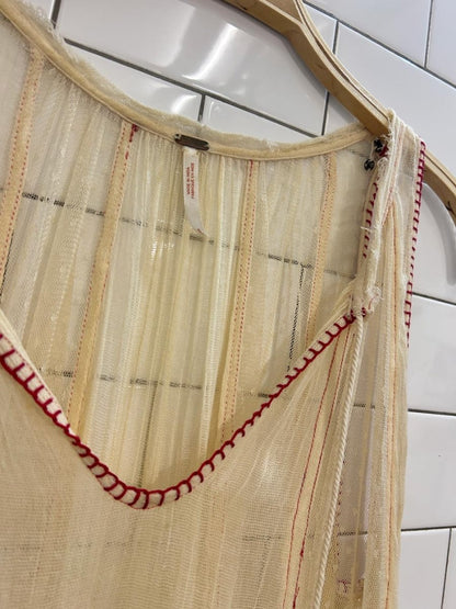 free people full of love boho mesh lace maxi dress - good market thrift store