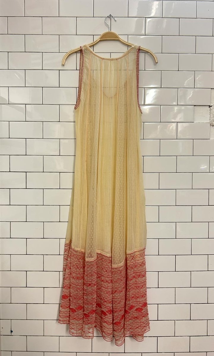 free people full of love boho mesh lace maxi dress - good market thrift store