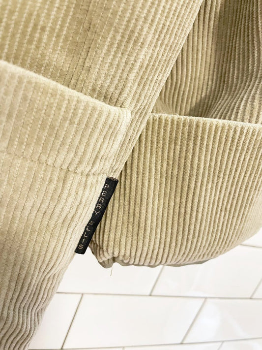 vintage 90s perry ellis chunky cord chore coat | lamb suede collar - good market thrift store