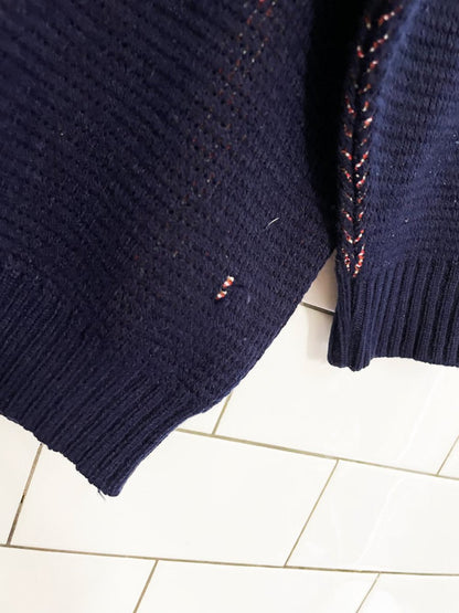 vintage white ducks + hearts knit sweater - good market thrift store