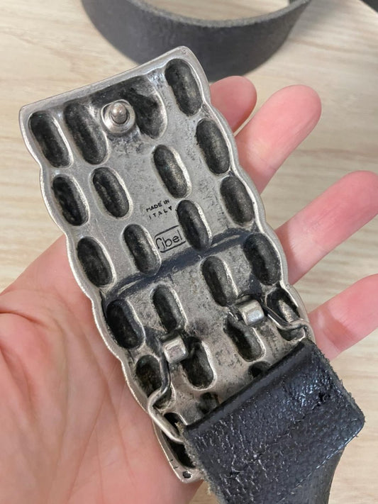 bray steve alan aligator buckle leather belt - good market thrift store