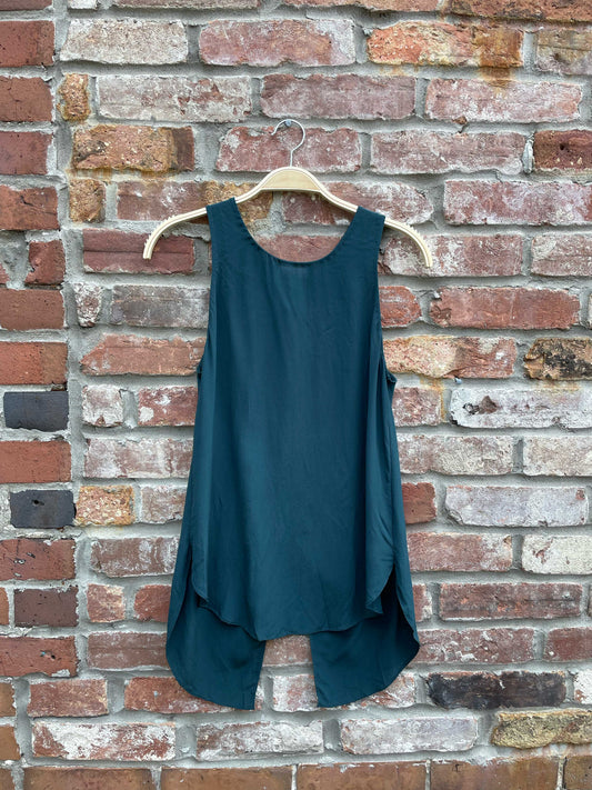 wilfred open back silk tank