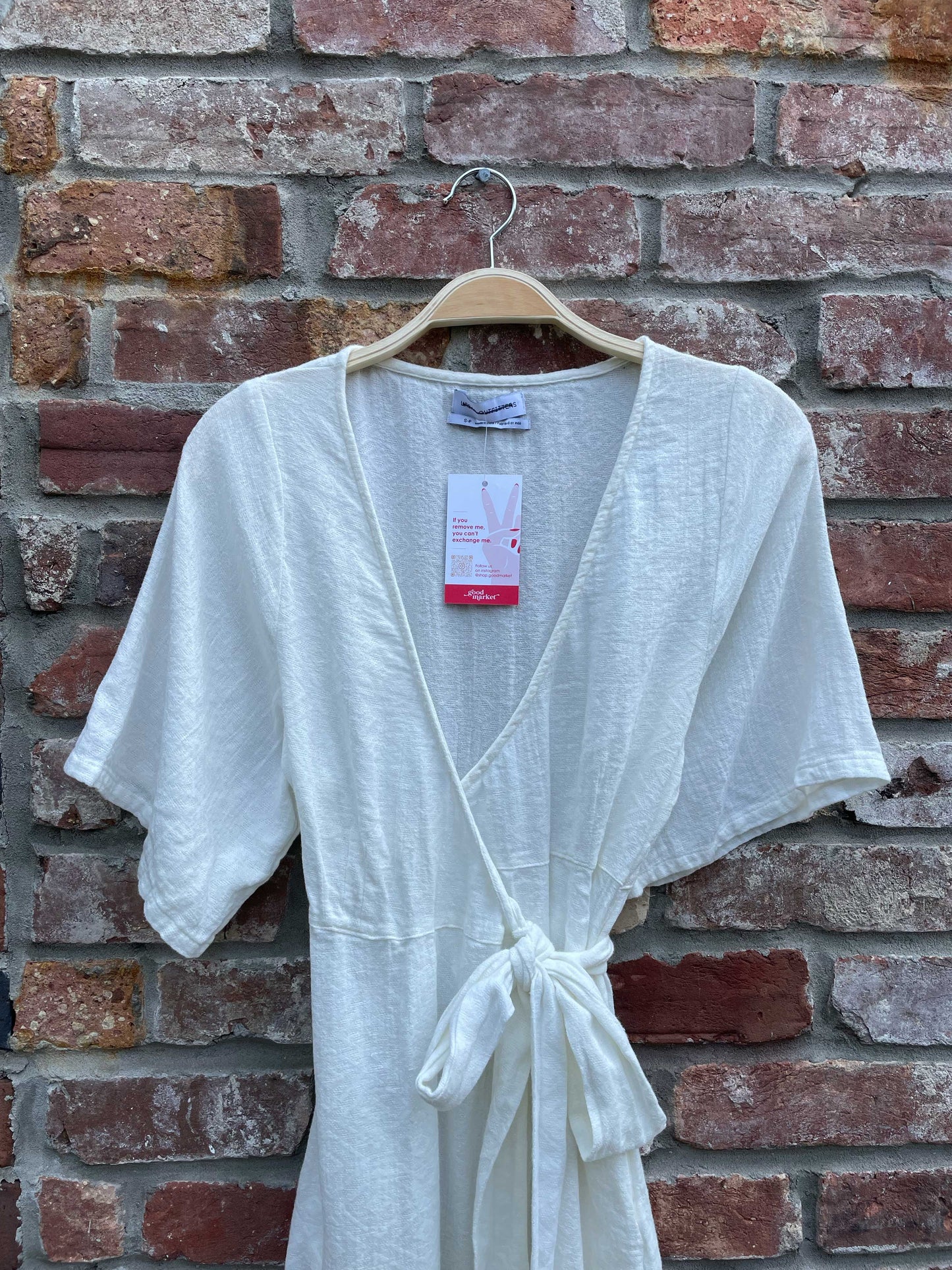 urban outfitters light cotton wrap midi dress