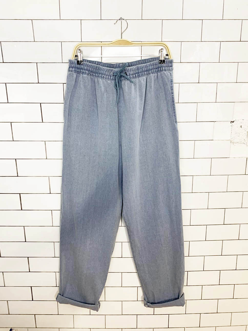 vintage 90s mark & spencer relaxed denim cottage pants