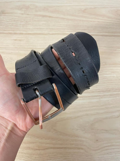 danier black leather belt - good market thrift store