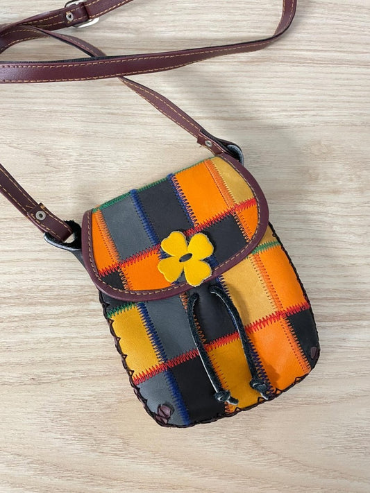 artsy patchwork leather mini bag - good market thrift store