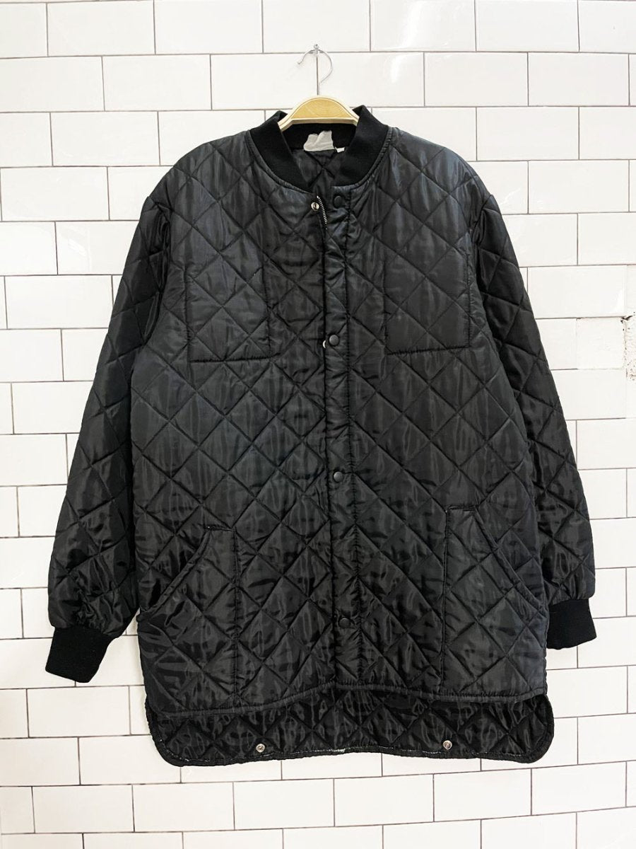 vintage quilted full zip + snap liner jacket - good market thrift store