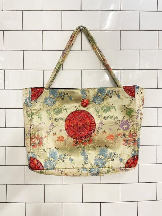 y2k chinese satin tote bag - good market thrift store