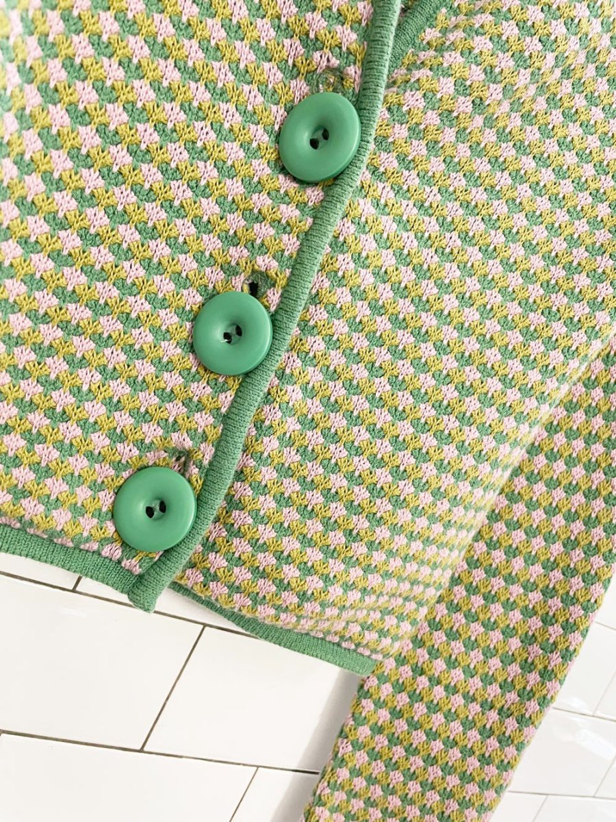 y2k zara retro 'missoni' knit cardigan - good market thrift store