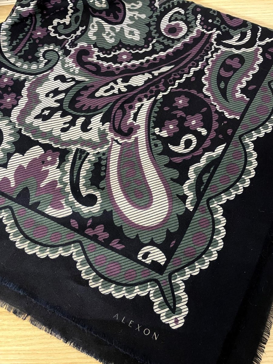 vintage alexon woven xl square scarf - good market thrift store