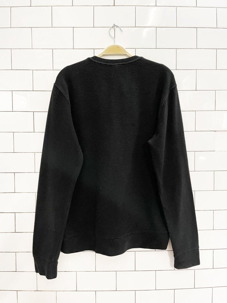 frank and oak ribbed 1/4 button thermal long sleeve - good market thrift store