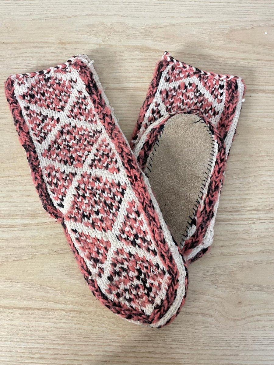 handmade afghan slipper socks - good market thrift store